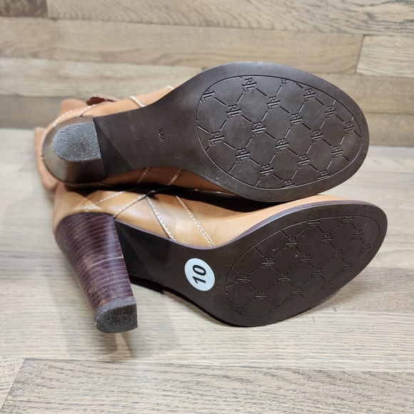 Lauren Ralph Lauren Women’s Brown Leather Knee Boots, Size 10M - Picture 5 of 5